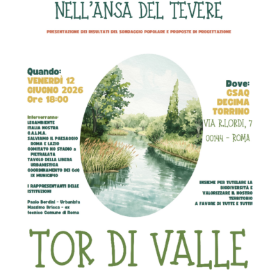 Riuscita l’assemblea di lancio di Tor di Valle come Parco Naturale